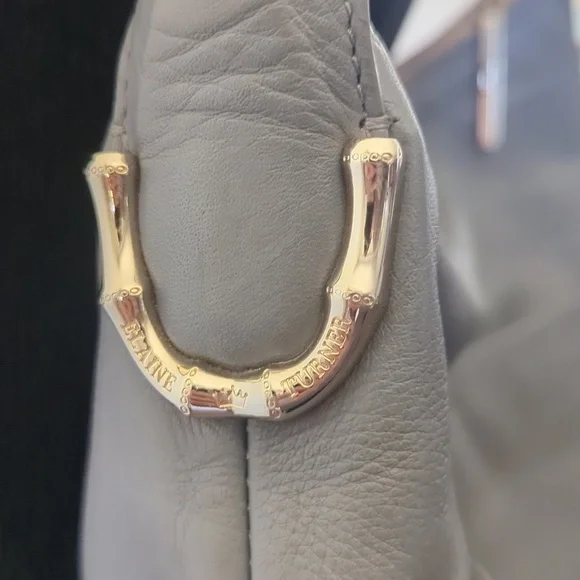 Gray Soft Leather Hobo Bag with Red Lining - Picture 3 of 11